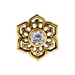18K REAL GOLD INTERNAL ATTACHMENT SET WITH SWAROVSKI® ZIRCONIA