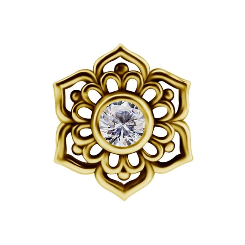 18K REAL GOLD INTERNAL ATTACHMENT SET WITH SWAROVSKI® ZIRCONIA