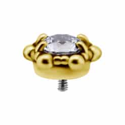 18K REAL GOLD INTERNAL ATTACHMENT SET WITH PREMIUM ZIRCONIA