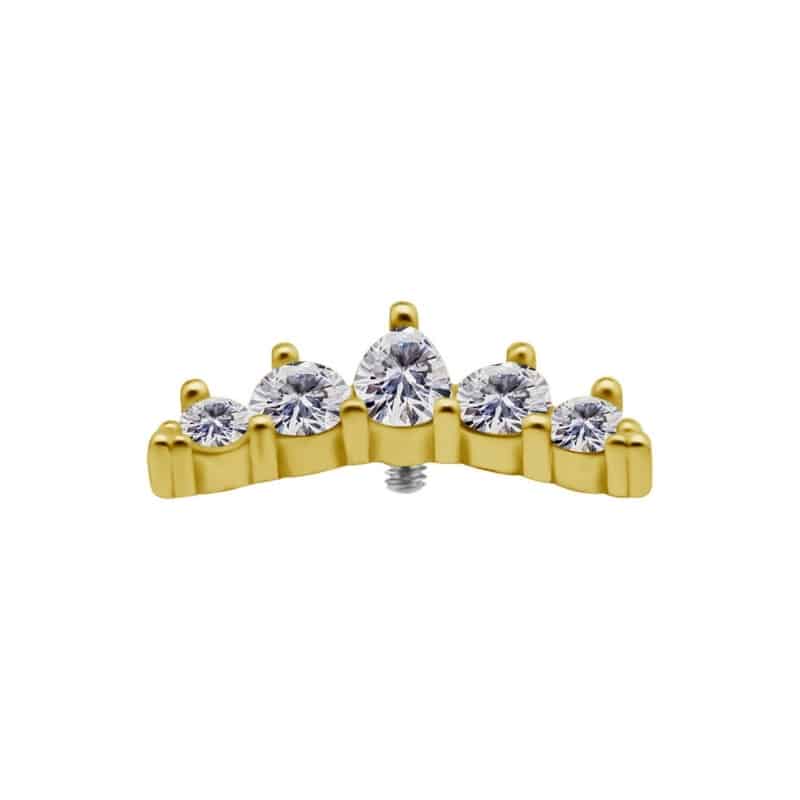 18K REAL GOLD INTERNAL ATTACHMENT SET WITH PREMIUM ZIRCONIA – Bild 2
