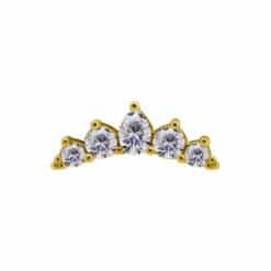 18K REAL GOLD INTERNAL ATTACHMENT SET WITH PREMIUM ZIRCONIA