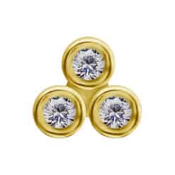 18K REAL GOLD INTERNAL ATTACHMENT SET WITH PREMIUM ZIRCONIA