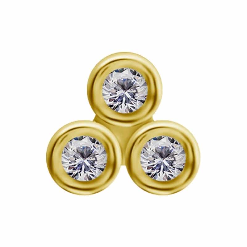 18K REAL GOLD INTERNAL ATTACHMENT SET WITH PREMIUM ZIRCONIA