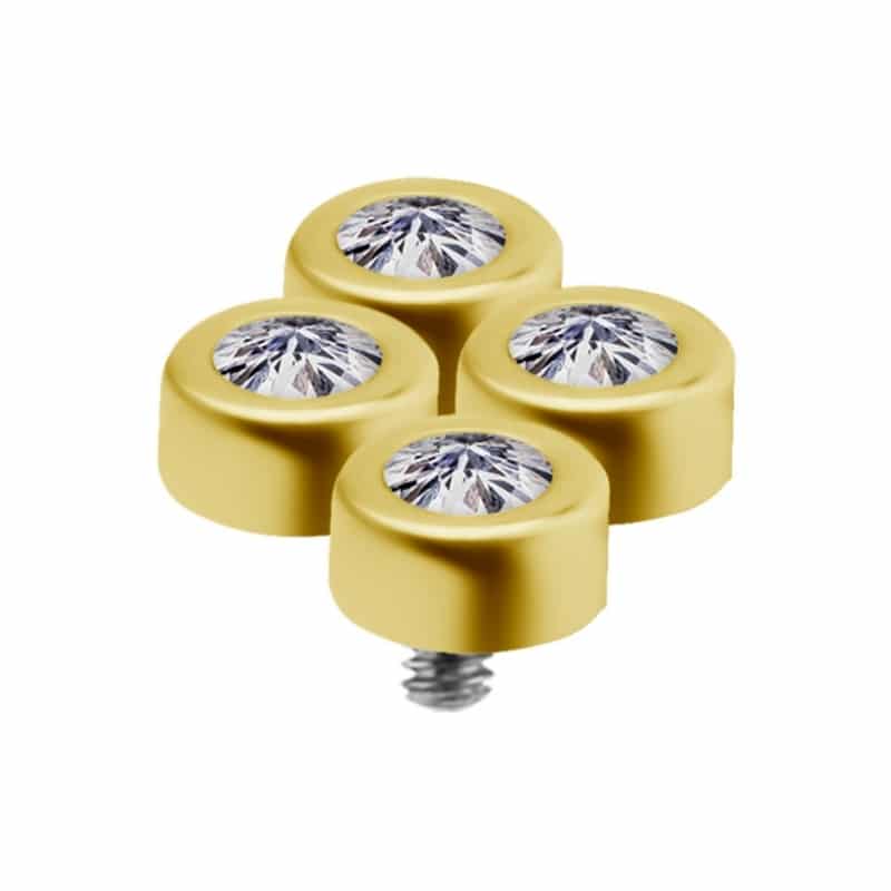 18K REAL GOLD INTERNAL ATTACHMENT SET WITH PREMIUM ZIRCONIA – Bild 2