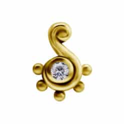 18K REAL GOLD INTERNAL ATTACHMENT SET WITH PREMIUM ZIRCONIA