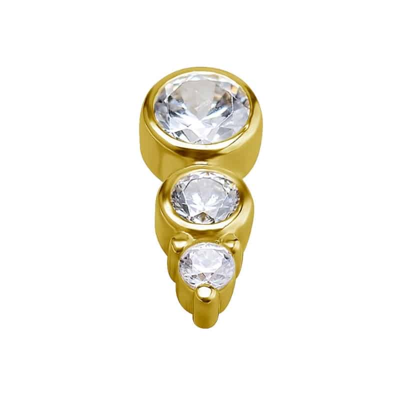 18K REAL GOLD INTERNAL ATTACHMENT SET WITH PREMIUM ZIRCONIA – Bild 2
