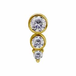 18K REAL GOLD INTERNAL ATTACHMENT SET WITH PREMIUM ZIRCONIA