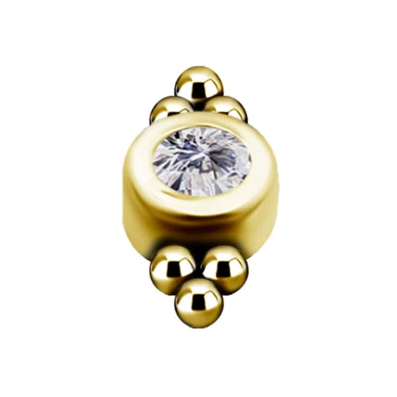18K REAL GOLD INTERNAL ATTACHMENT SET WITH PREMIUM ZIRCONIA – Bild 3