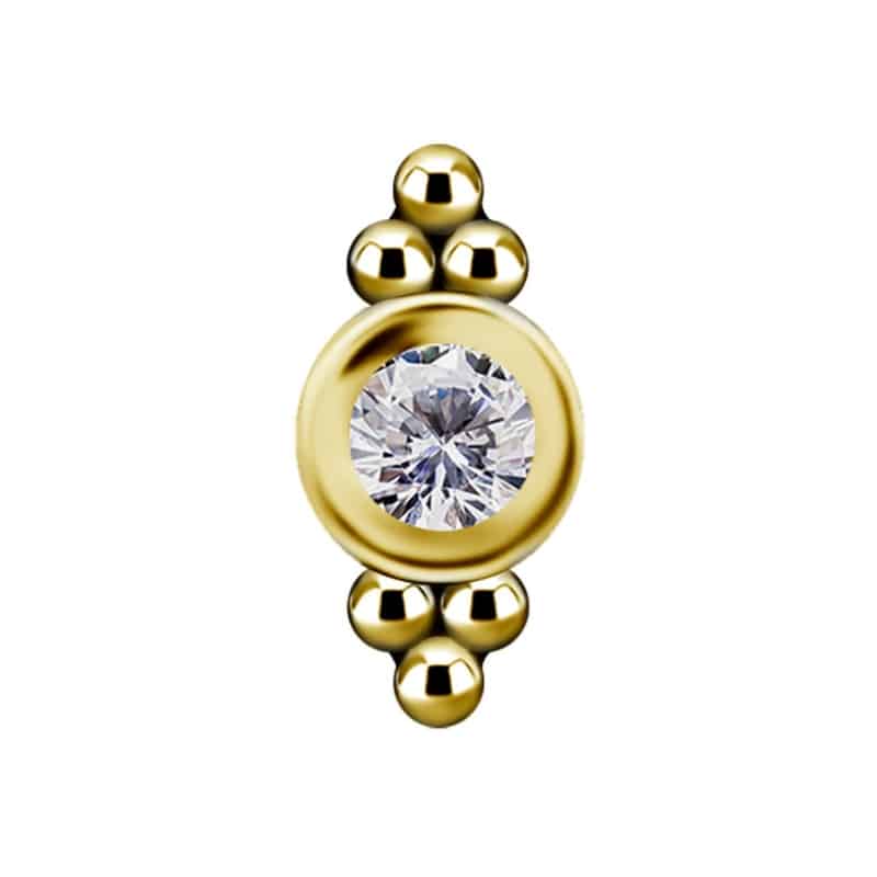 18K REAL GOLD INTERNAL ATTACHMENT SET WITH PREMIUM ZIRCONIA – Bild 2