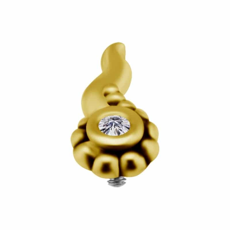 18K REAL GOLD INTERNAL BINDI ATTACHMENT SET WITH PREMIUM ZIRCONIA – Bild 2