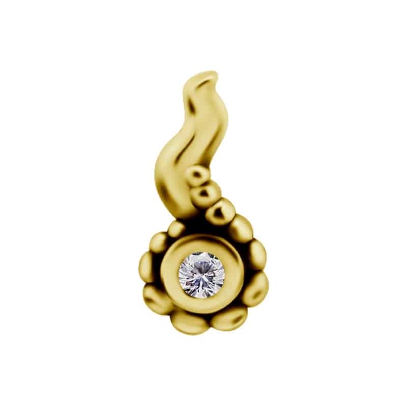 18K REAL GOLD INTERNAL BINDI ATTACHMENT SET WITH PREMIUM ZIRCONIA