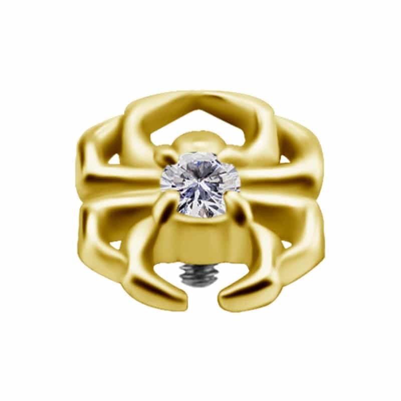 18K REAL GOLD INTERNAL SPIDER ATTACHMENT SET WITH PREMIUM ZIRCONIA – Bild 2