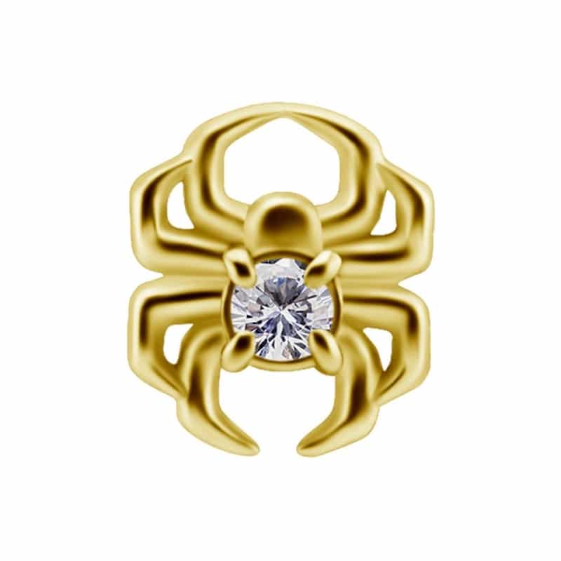 18K REAL GOLD INTERNAL SPIDER ATTACHMENT SET WITH PREMIUM ZIRCONIA