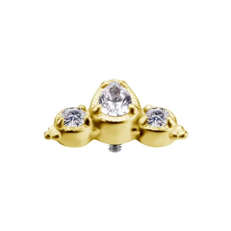 18K REAL GOLD INTERNAL ATTACHMENT SET WITH PREMIUM ZIRCONIA – Bild 2
