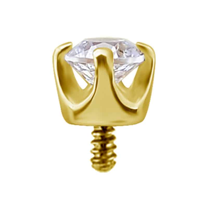 18K REAL GOLD INTERNAL ATTACHMENT SET WITH SWAROVSKI® ZIRCONIA – Bild 3
