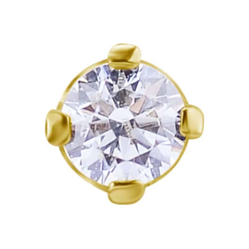18K REAL GOLD INTERNAL ATTACHMENT SET WITH SWAROVSKI® ZIRCONIA – Bild 2