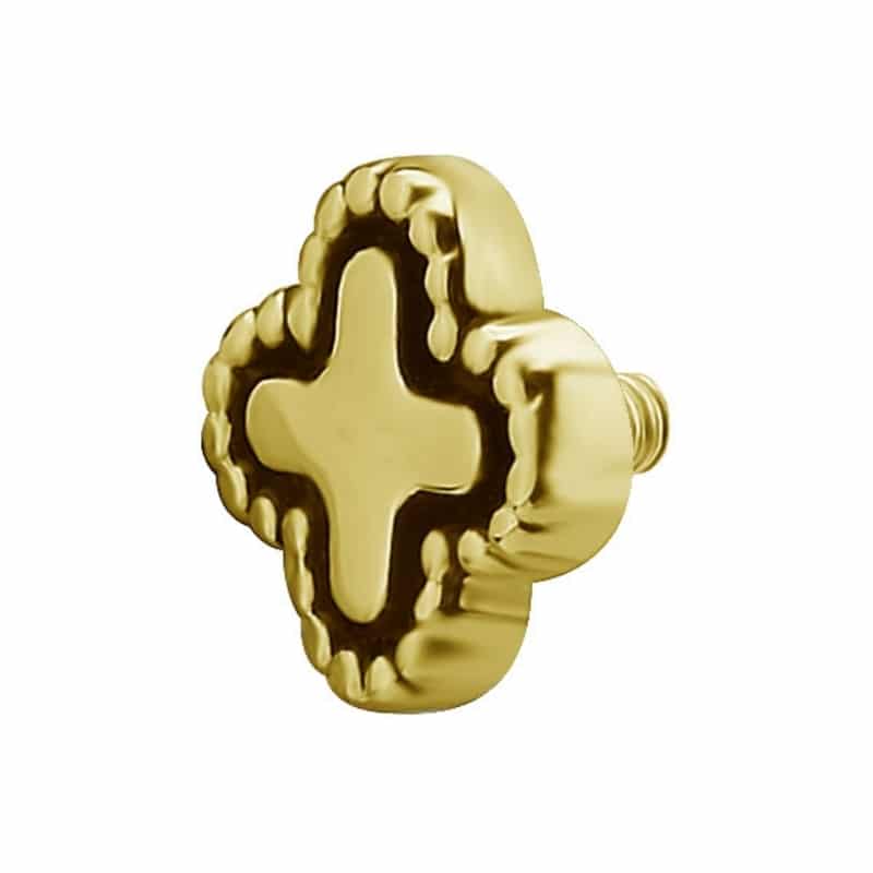 18K REAL GOLD PLAIN CLOVER INTERNAL ATTACHMENT – Bild 2