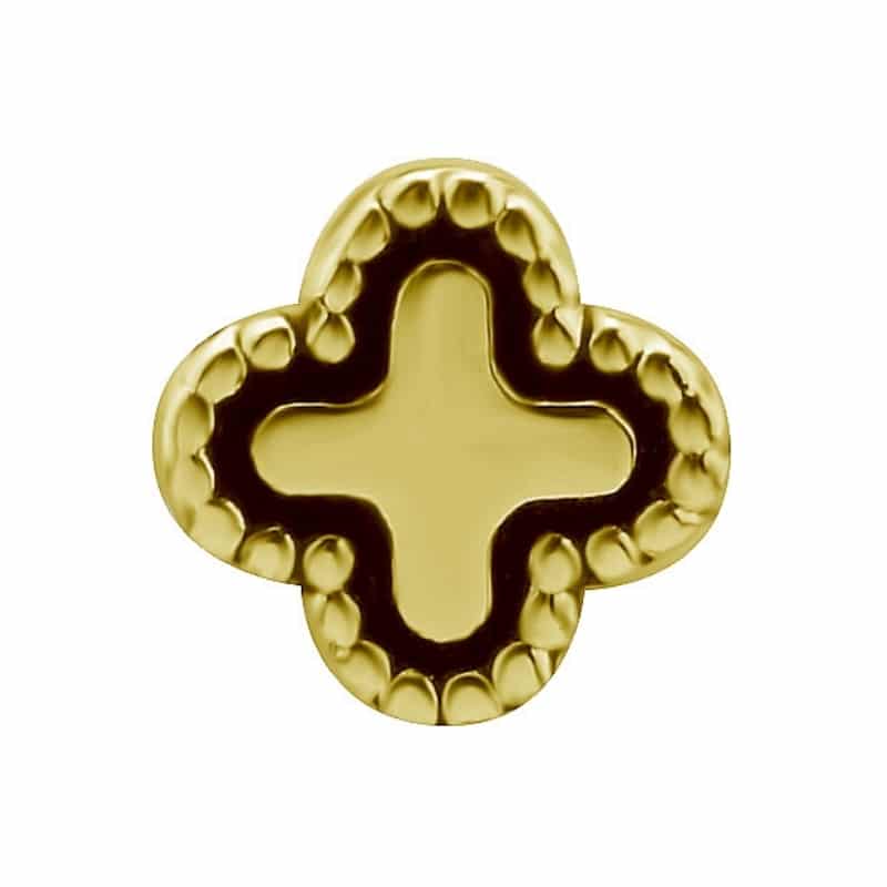 18K REAL GOLD PLAIN CLOVER INTERNAL ATTACHMENT