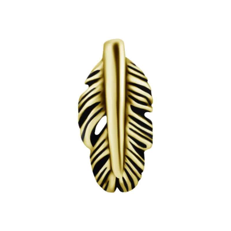 18K REAL GOLD FEATHER INTERNAL ATTACHMENT