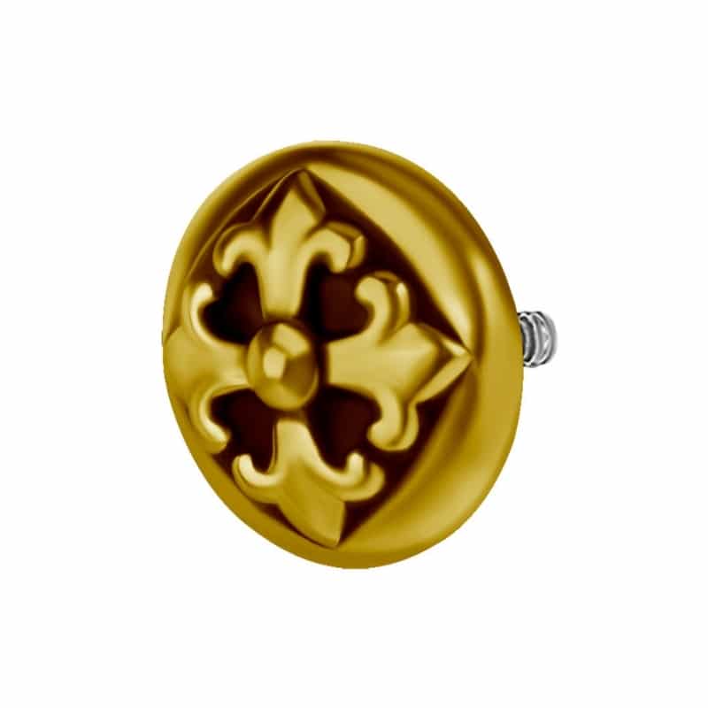 18K REAL GOLD FLEUR DE LIS INTERNAL ATTACHMENT – Bild 2