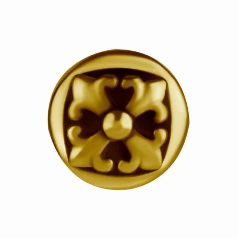 18K REAL GOLD FLEUR DE LIS INTERNAL ATTACHMENT