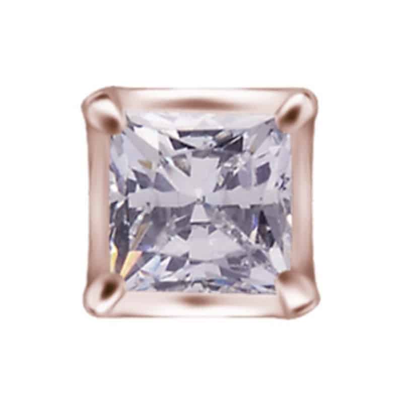 18K REAL GOLD INTERNALL ATTACHMENT SET WITH PRINCESS CUT PREMIUM ZIRCONIA – Bild 6