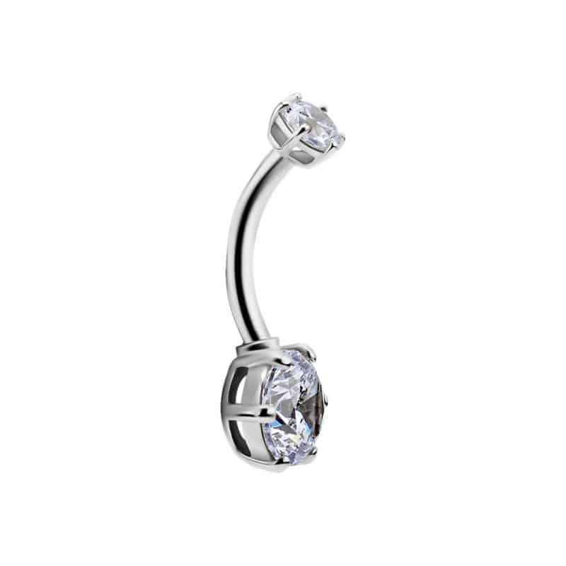 18K REAL GOLD INTERNAL BELLY BANANA SET WITH SWAROVSKI® ZIRCONIA – Bild 3