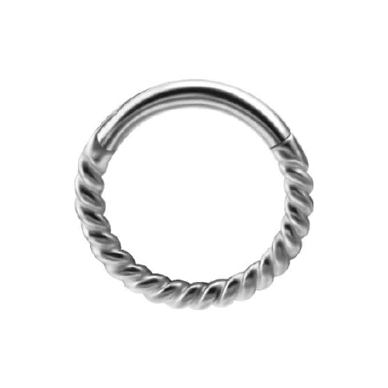 18K REAL GOLD TWISTED ROPE DESIGN HINGED SEGMENT RING – Bild 2