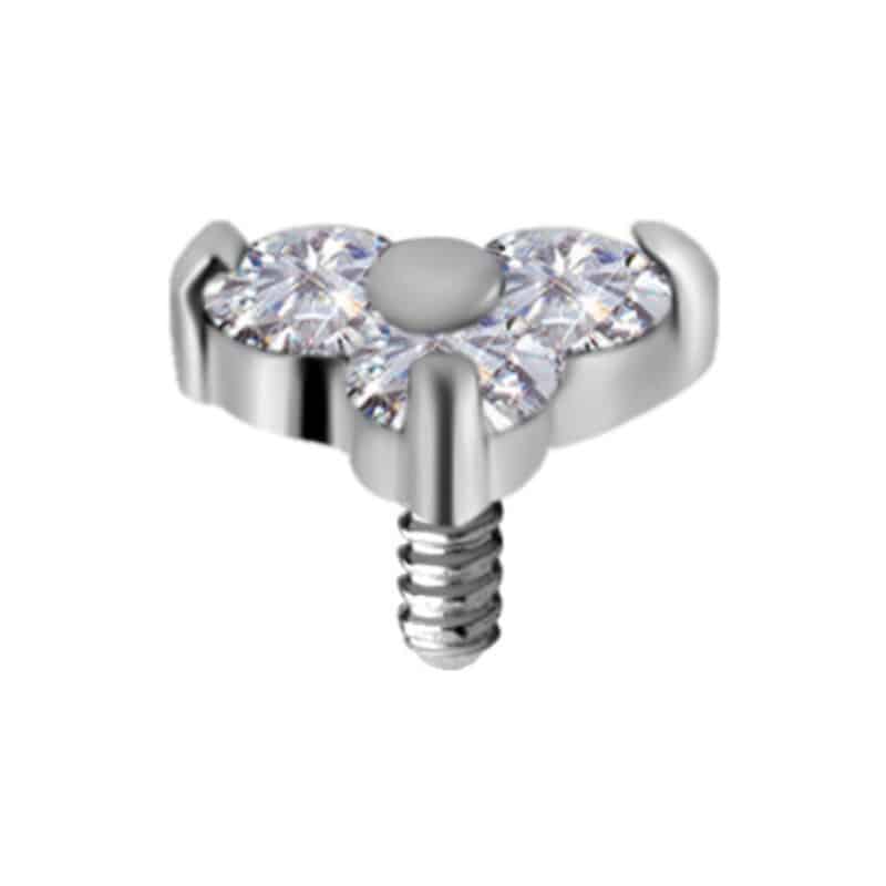 18K REAL GOLD INTERNAL TRINITY ATTACHMENT SET WITH GEMSTONE (LAB CREATED DIAMONDS/ NANO GEM, SAPHIRE OR RUBY) – Bild 5