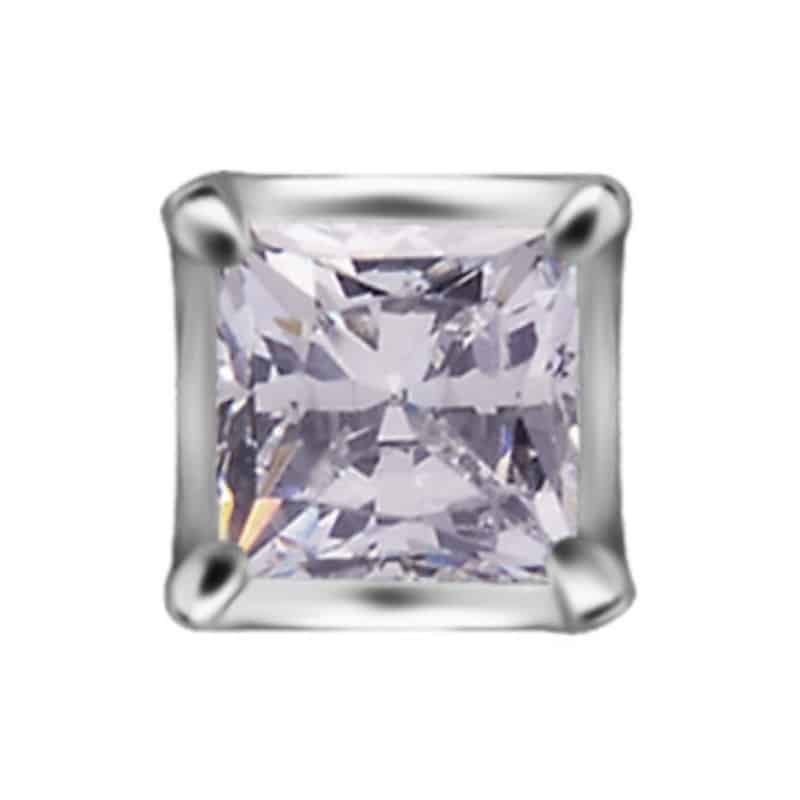 18K REAL GOLD INTERNALL ATTACHMENT SET WITH PRINCESS CUT PREMIUM ZIRCONIA – Bild 4